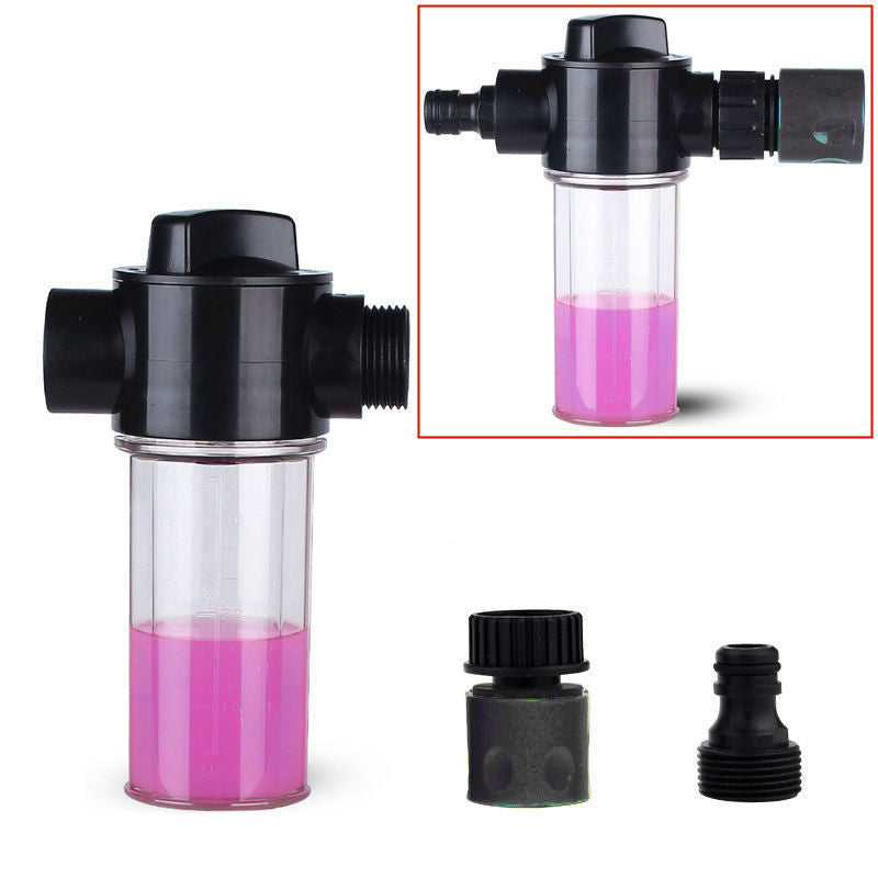 Injecteur mousse lavage auto compatible tuyau arrosage professionnel
