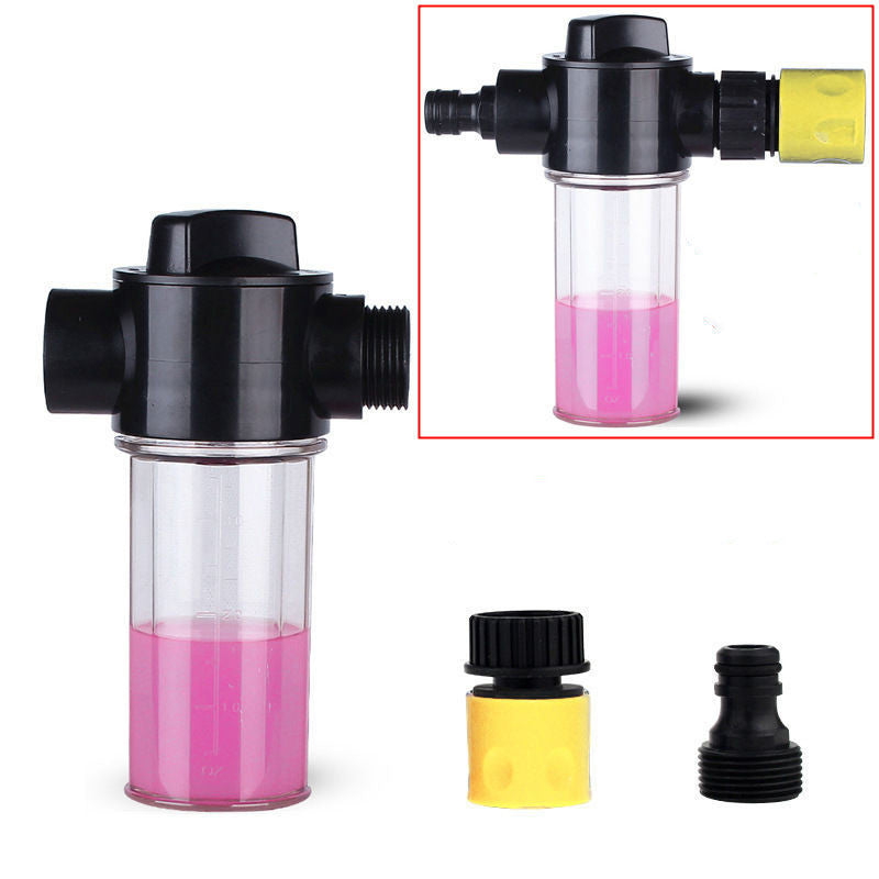 Injecteur mousse lavage auto compatible tuyau arrosage professionnel
