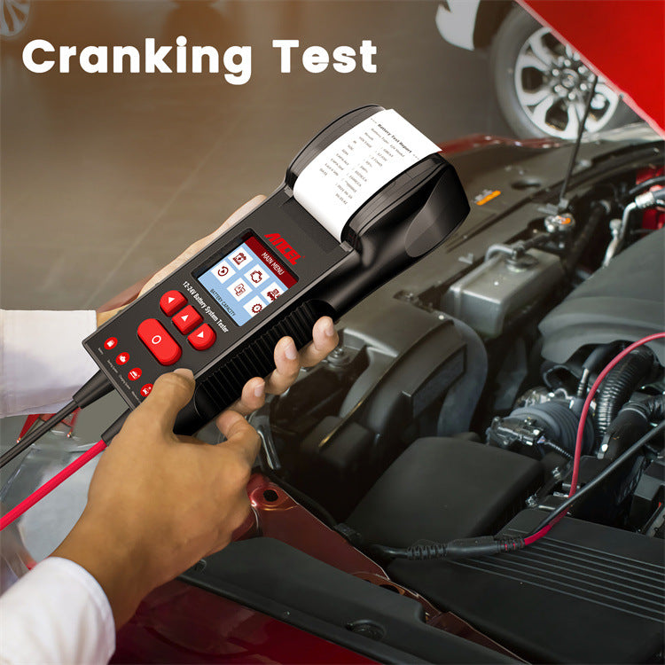 Testeur batterie automobile 12V 24V imprimante thermique diagnostic professionnel
