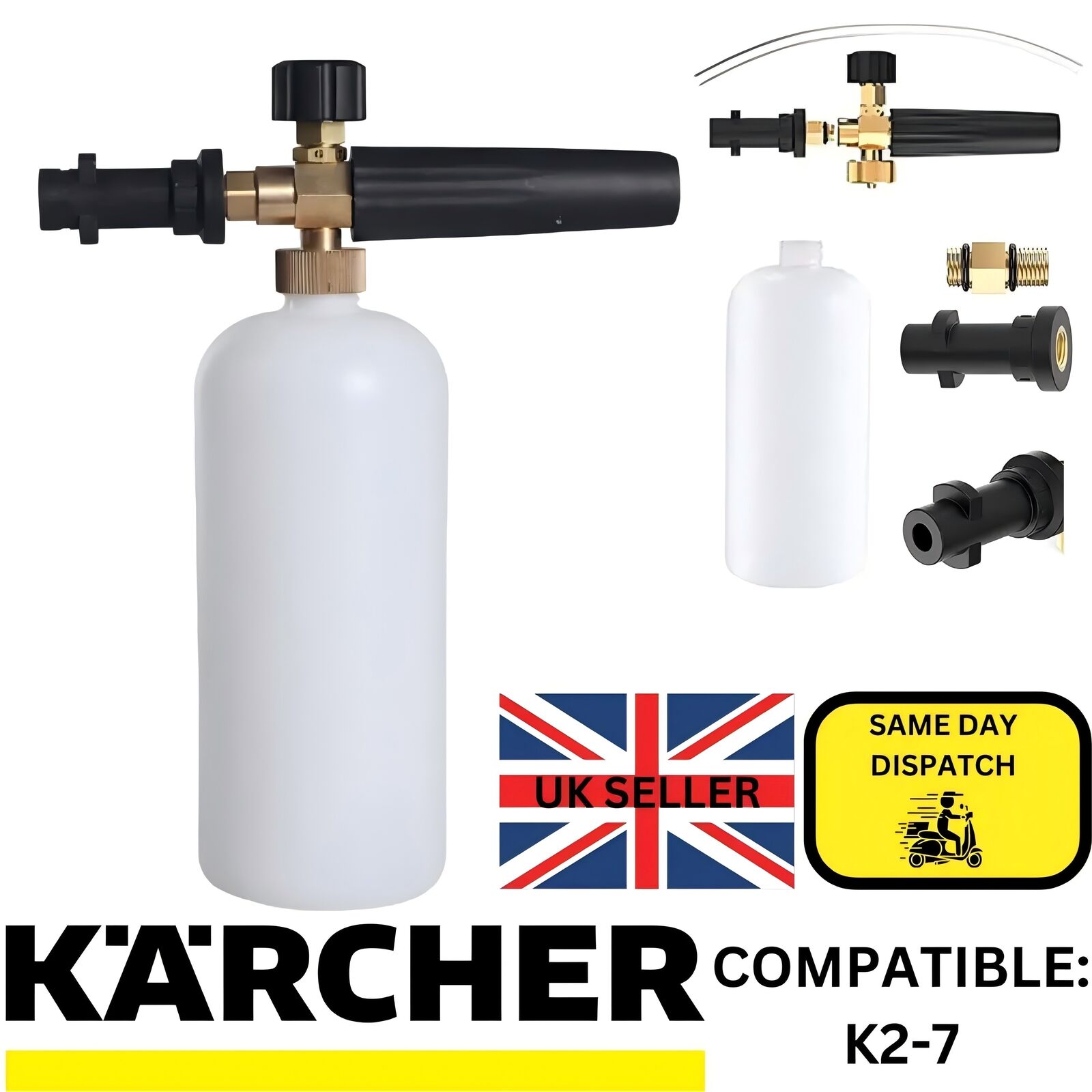 Canon à mousse haute pression – Compatible Karcher K2 à K7-Accessoire de lavage professionnel – Usage automobile